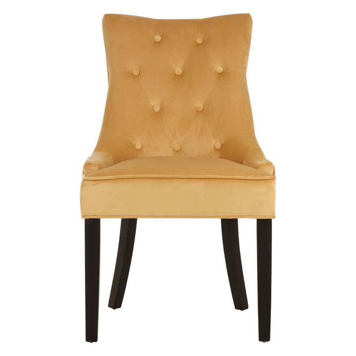 Daxton Light Gold Buttoned Dining Chair for wholesale by Interiors by Premier