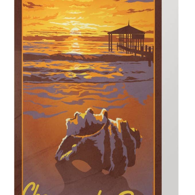 Chesapeake Bay Beach Nautical Souvenir Blank Greeting Card for wholesale by Lionheart Graphics