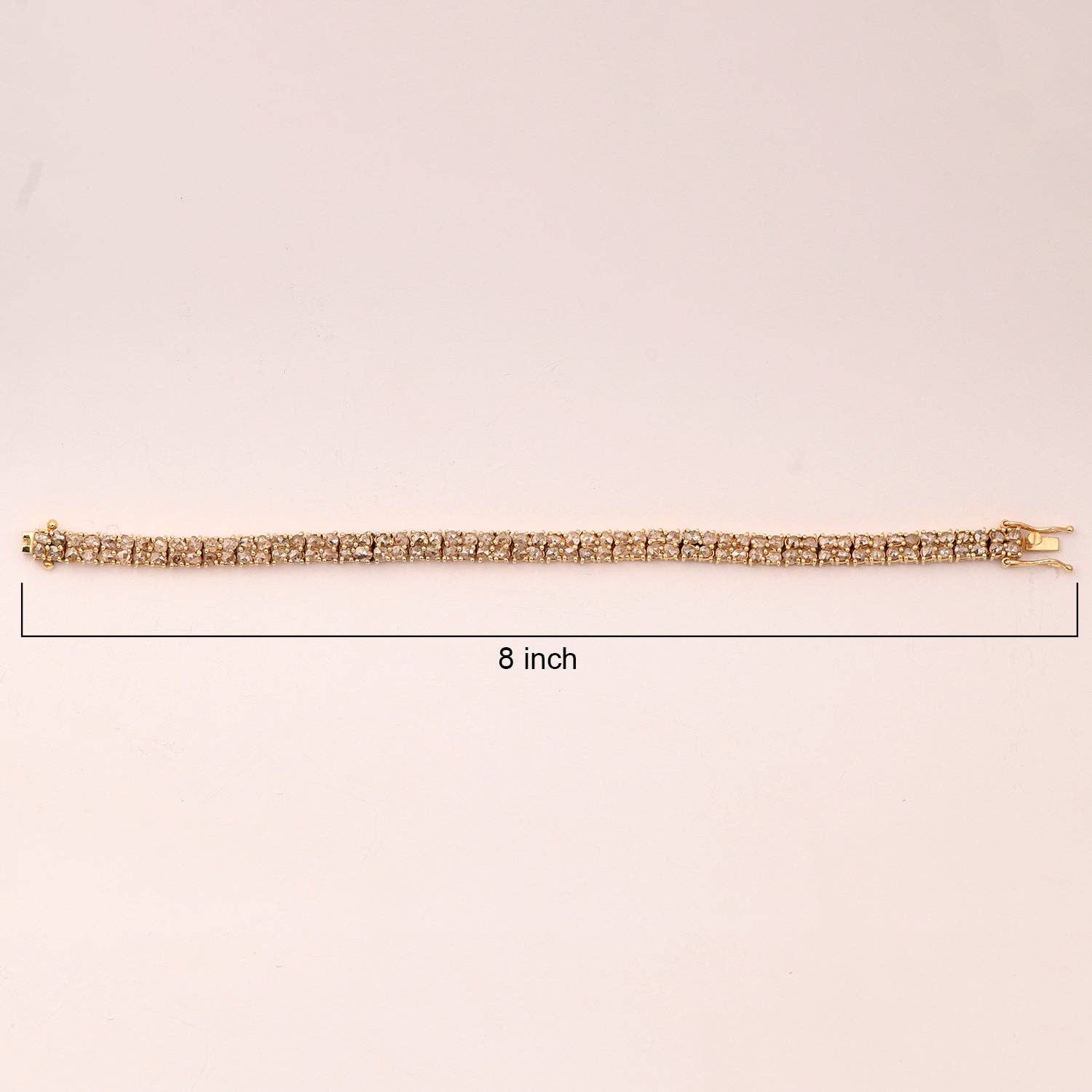 Star Joya – Pulseira de ténis por atacado – 8.50 Cts Pulseira de Ténis de Diamante Champanhe com Corte Rosa3