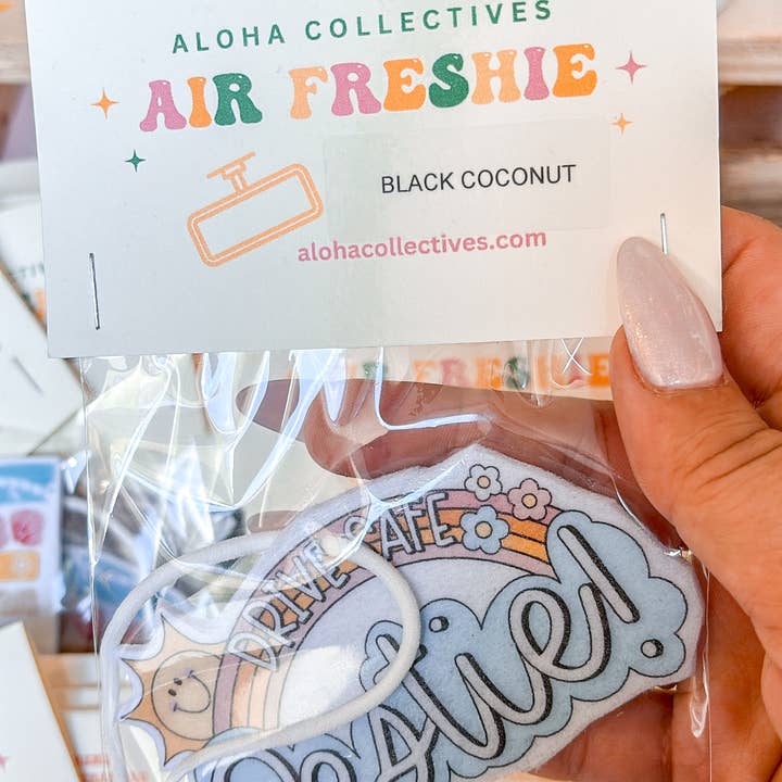 Drive safe bestie, air freshener for wholesale by Aloha Collectives