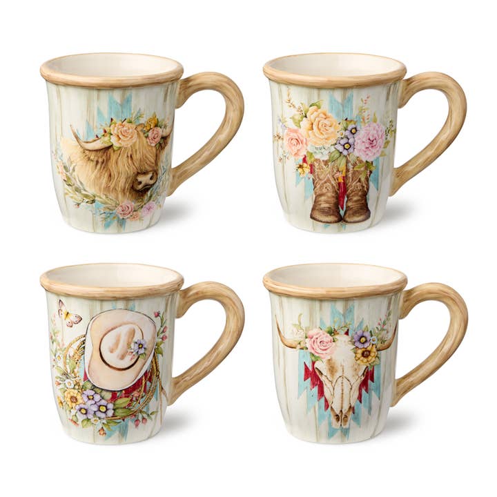 Certified International - Wholesale Coffee Mug - Rosewood Ranch Mug 14 oz. 4 asst. 14 oz