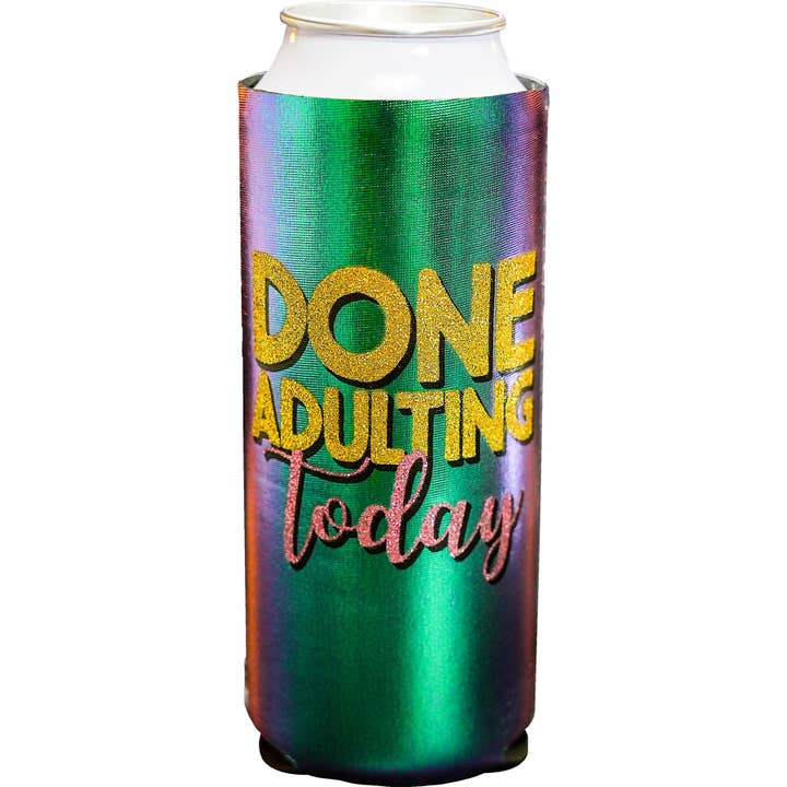 Done Adulting Slim Can Cooler for wholesale by Spoontiques, Inc