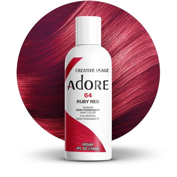 KT Supply - Vente Coloration pour cheveux - Colorant pour cheveux semi-permanent Adore, rouge rubis, 640
