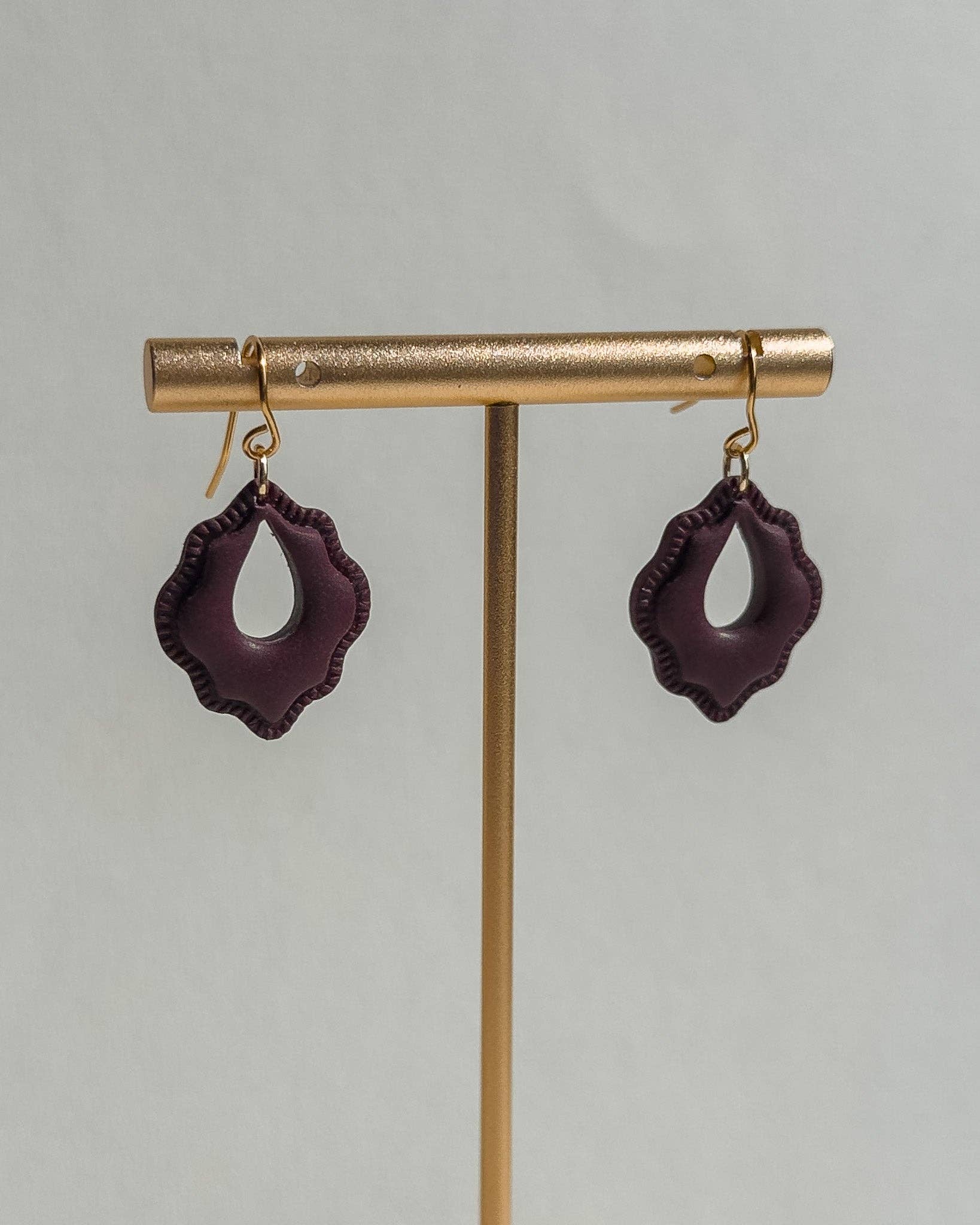 Clay & Fern Co. - Wholesale Dangle Earrings - Raya Earrings - Maroon0