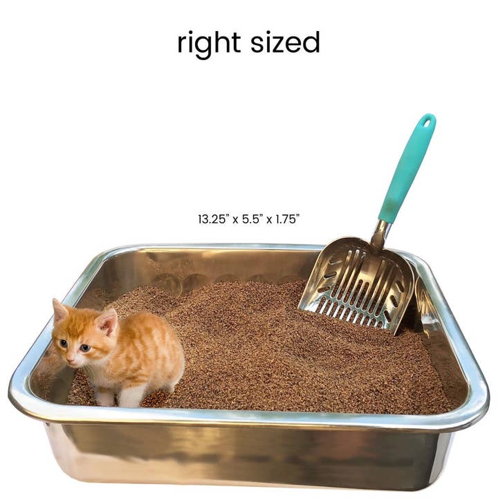 Playful Tail - Wholesale Cat Litter - DuraScoop® Premium Multicat Cat Litter Scoop, Solid Metal (Multiple Colors Available)