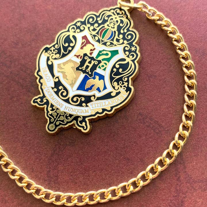 Paper House Productions - Wholesale Bookmark - Harry Potter Bookmark - Hogwarts Knockturn Crest Charm