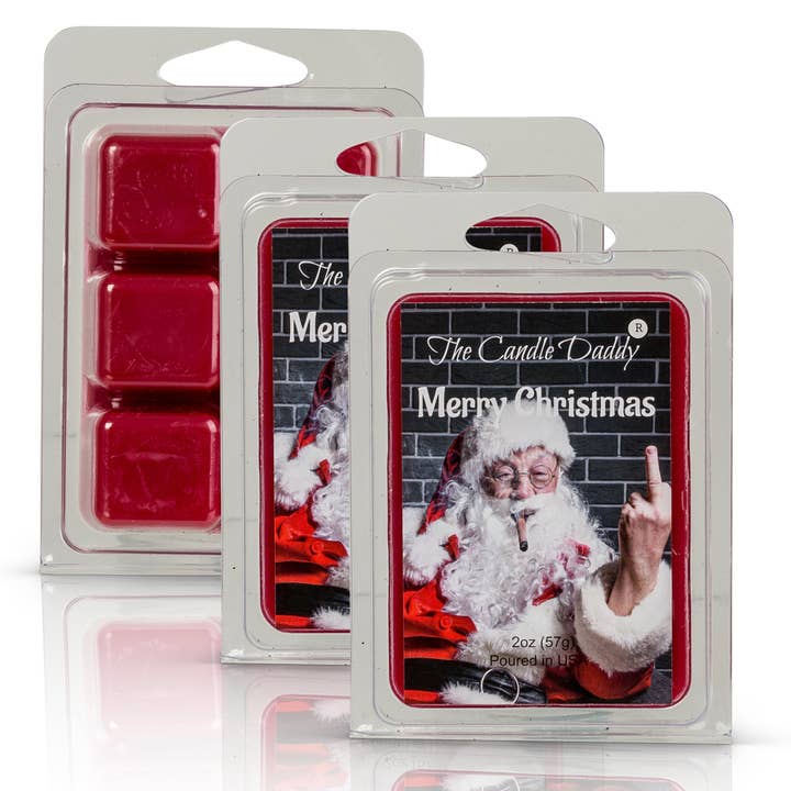 The Candle Daddy - Wholesale Wax Melt - Merry Christmas- Santa Bird Middle Finger - Funny