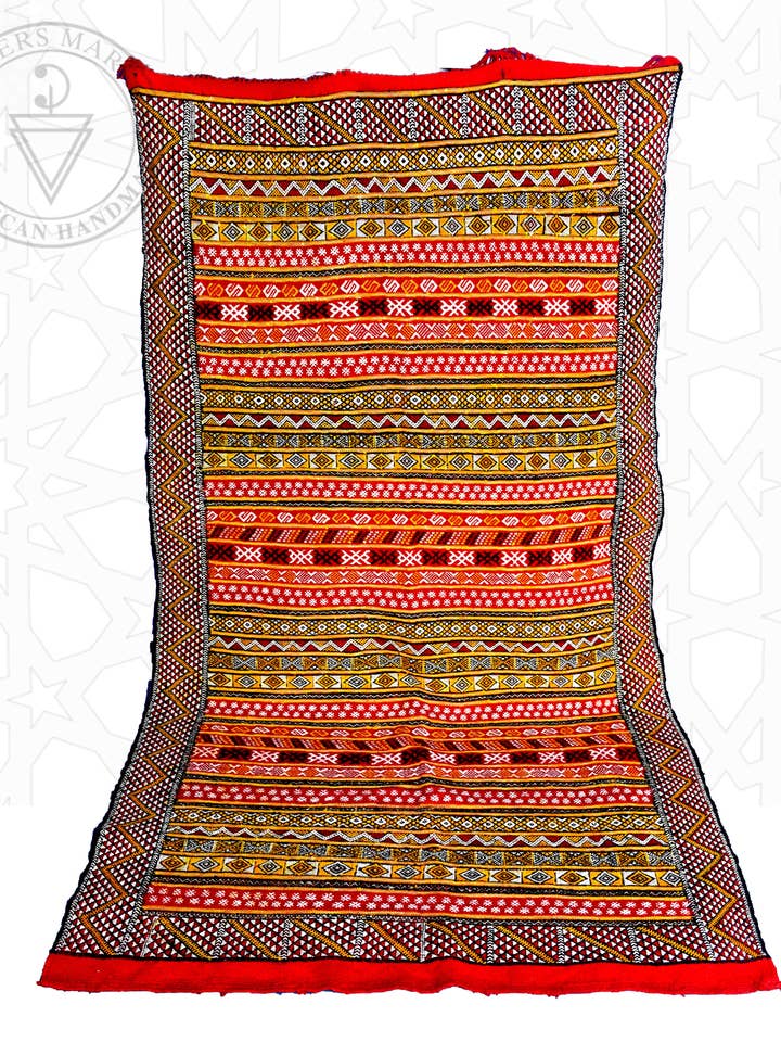 Flachgewebter Kelim marokkanischen Teppich für den Großhandel von Berbers Market