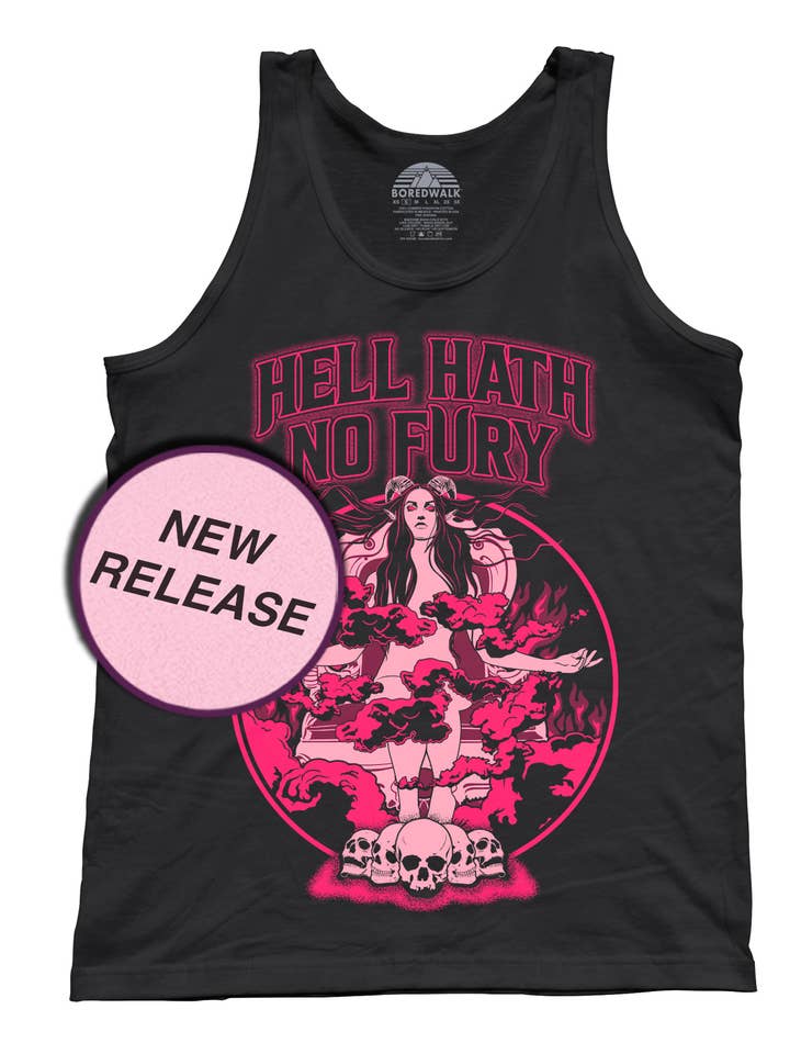 Unisex Hell Hath No Fury Tank Top for wholesale by Boredwalk