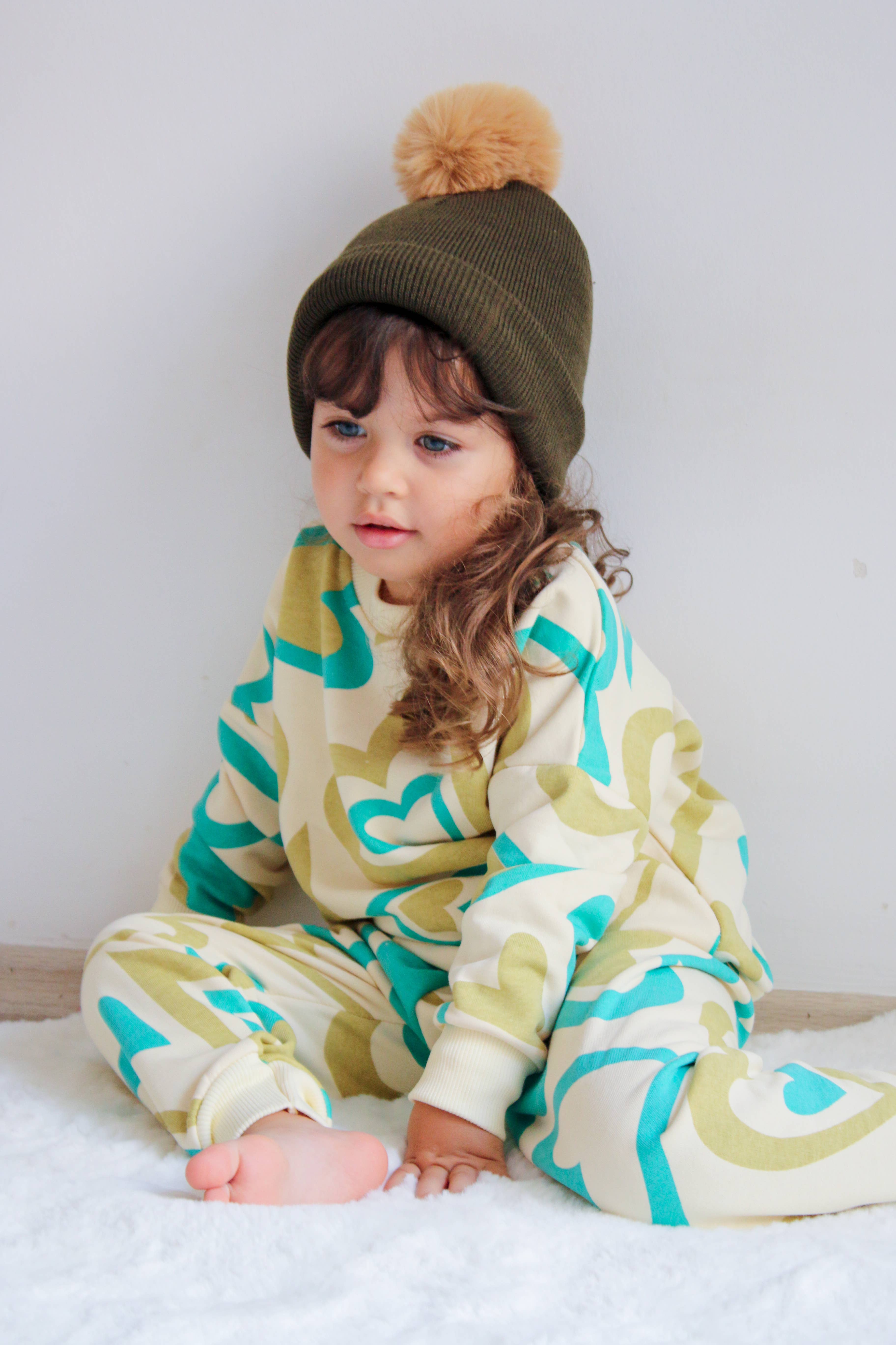 Camel Single Pom Pom Baby/Kid's Green Beanie Hat, 0 to 8 Years for wholesale on Faire10