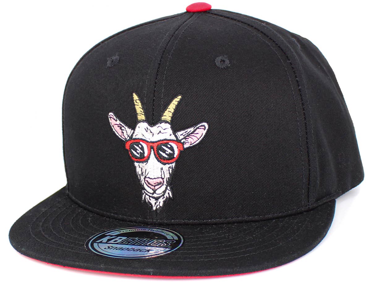KBETHOS - Wholesale Flat Brim Cap - Men's - Goat Snapback0