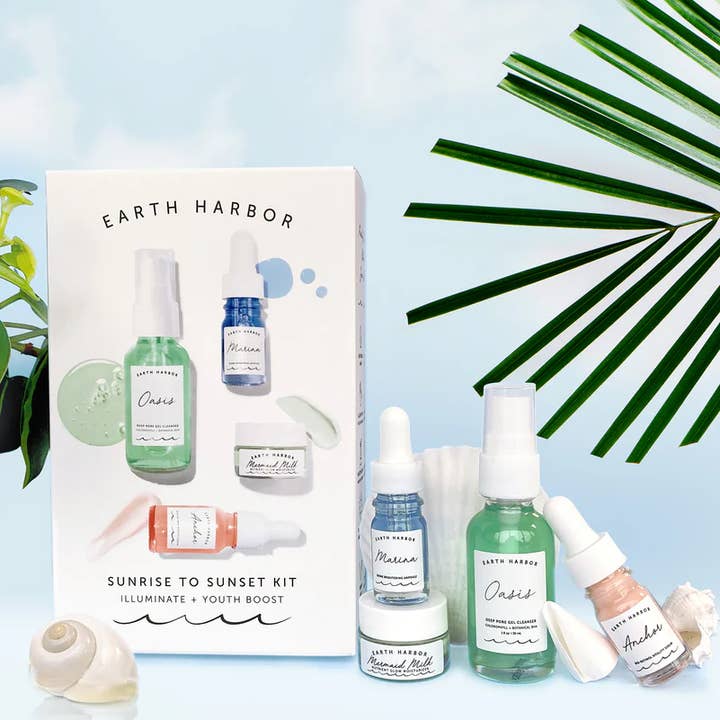 Earth Harbor Naturals - Wholesale Facial Care Set/Kit - SUNRISE TO SUNSET Gift Set