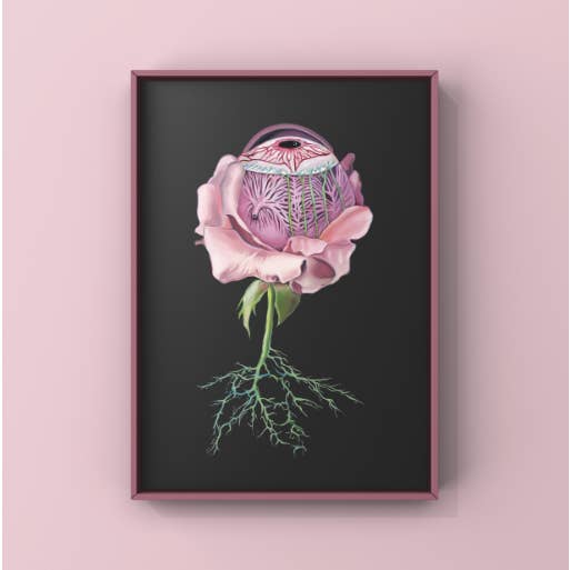 Trisha Thompson Adams – wholesale Art print – Floral Eye Flower Anatomy Art Print