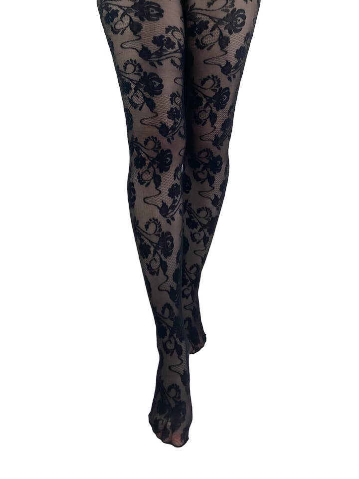Fleur Lace Tights for wholesale by Pamela Mann