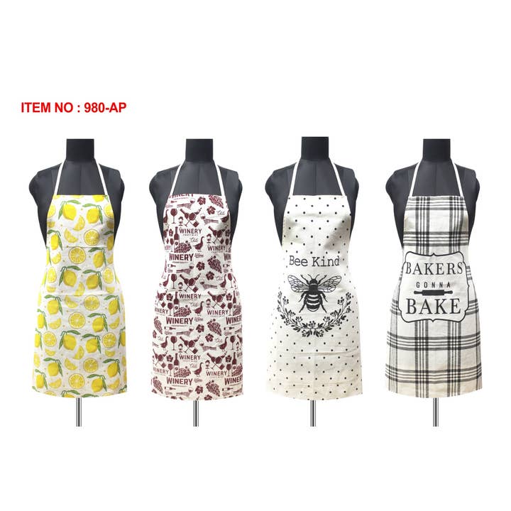 Mabelle Home - Vente Tabliers - Tabliers imprimés 4 saisons en toile kaki1