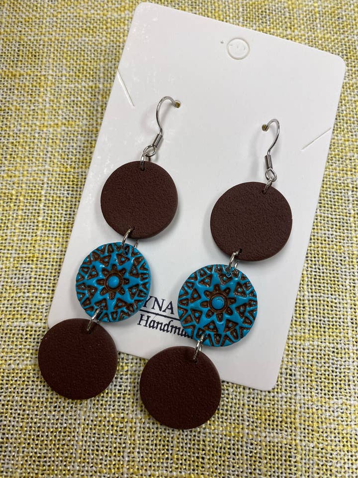 Boho Earrings, Polymer Clay, Stainless Steel for wholesale by Dayna Olson Handmade