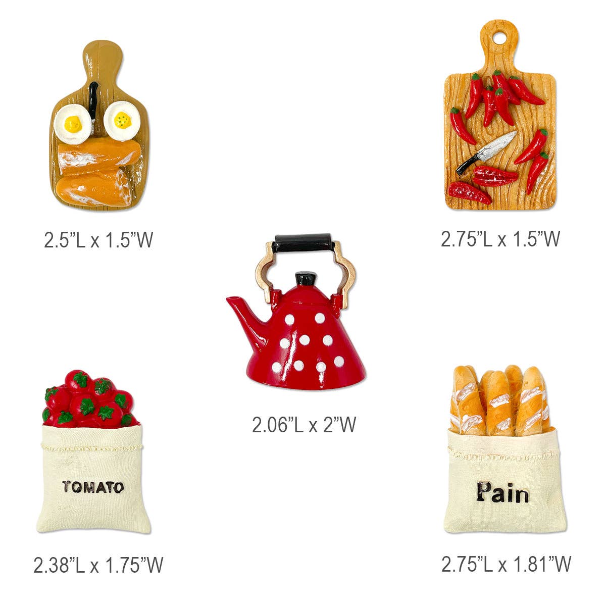 Wrapables.com - Wholesale Magnet - Wrapables 3D Resin Fridge Magnets, Food Simulation5