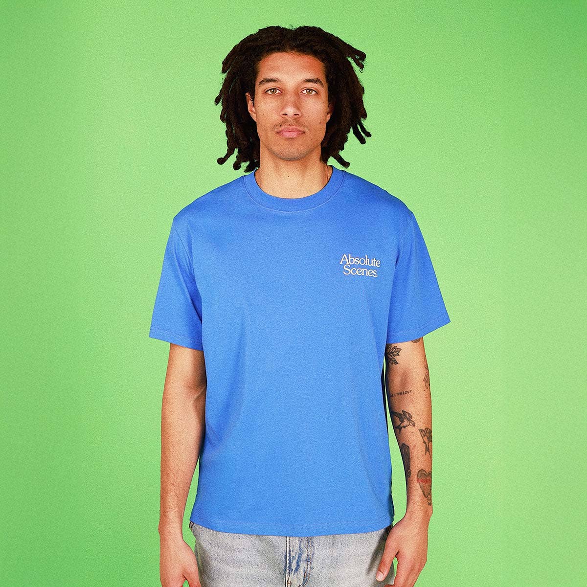 Absolute Scenes Slang Tee In Blue for wholesale on Faire4