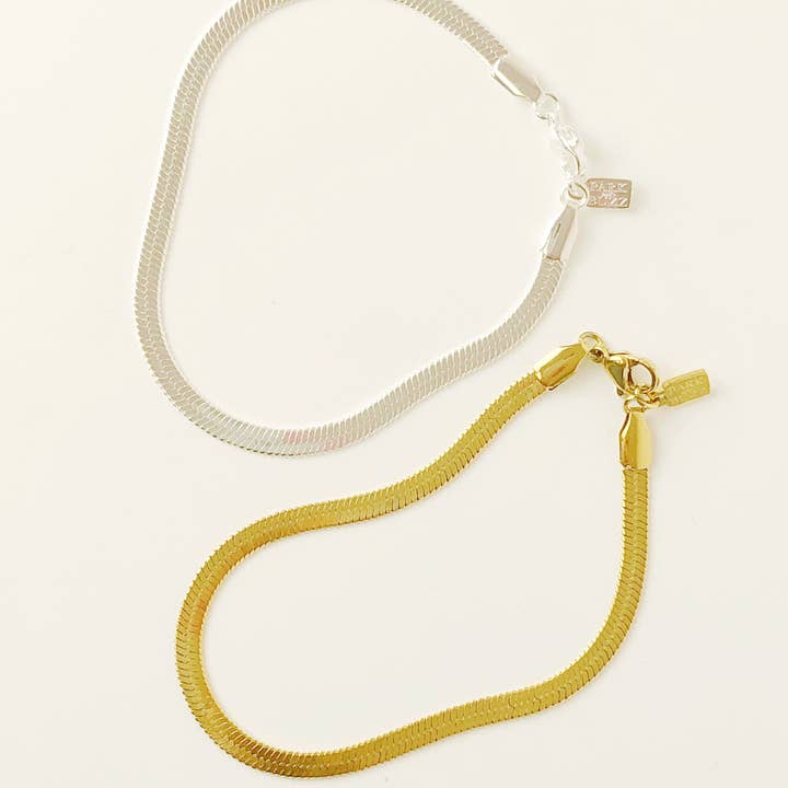 Haringgraat Armband 4mm voor wholesale door Park and Buzz