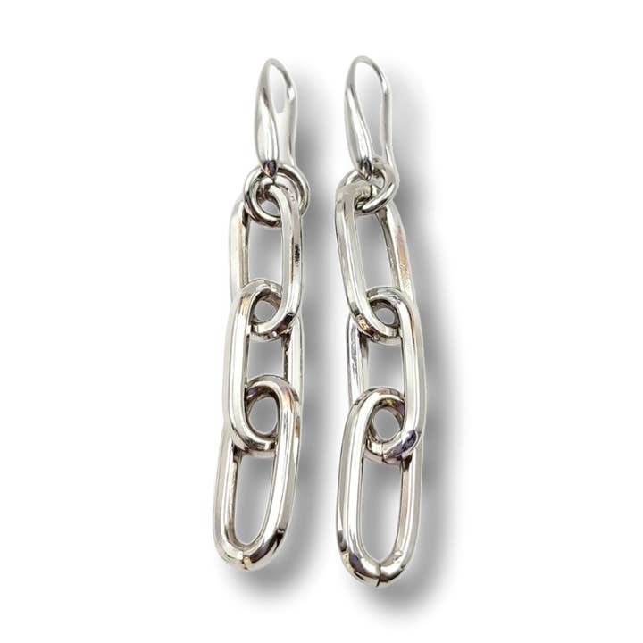 BOUCLES D'OREILLES COLLECTION ABS CHAÎNE PALLADIUM pour la vente par Sasha Miami