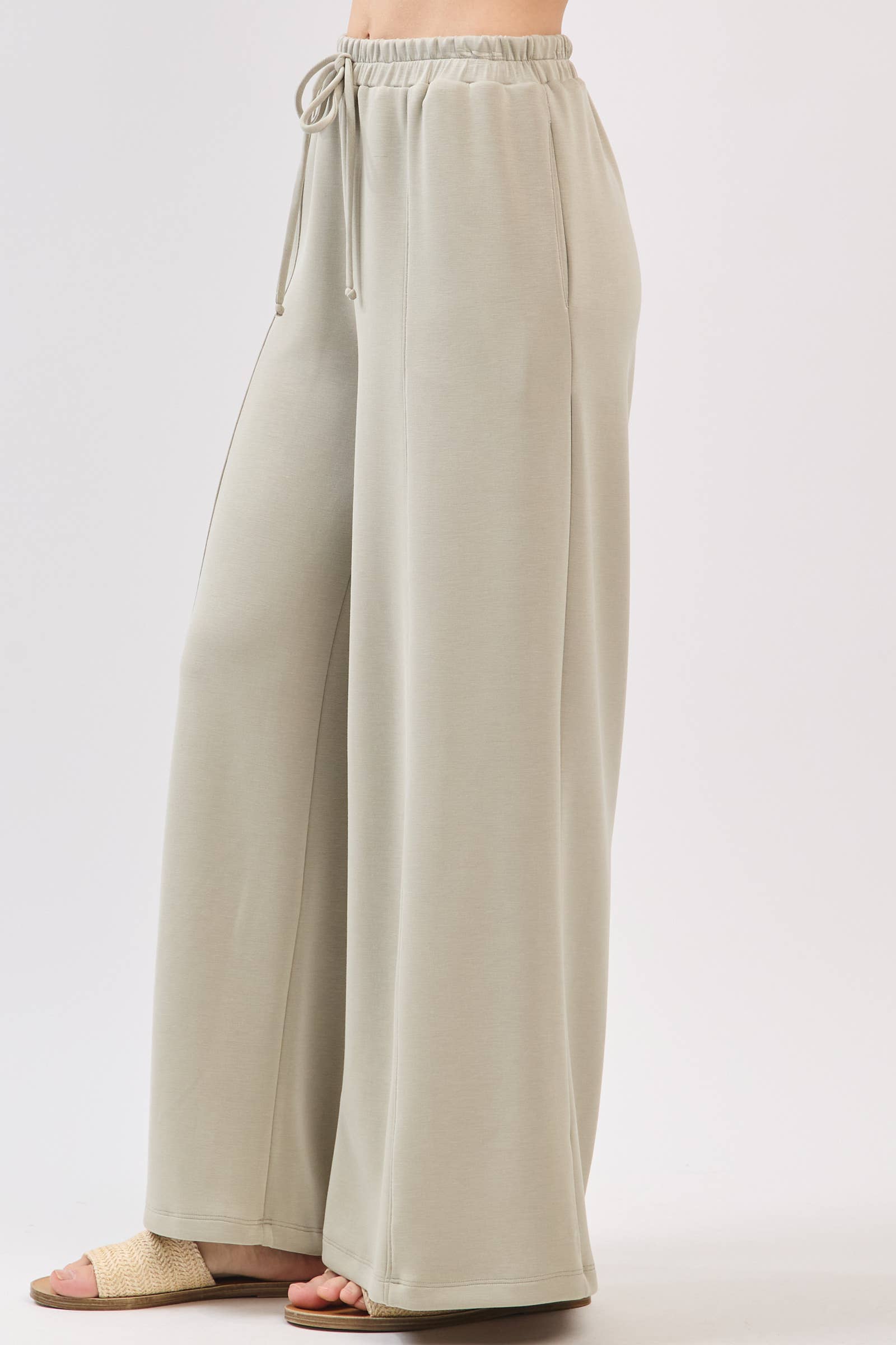 Final Touch - Wholesale Pants - Women's - Modal Jersey Wide Leg Pants - NP703374