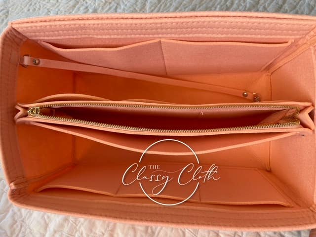 The Classy Cloth WS - Wholesale Purse/Bag Accessory - Women's - Tote Bag Purse Organizer Insert - Light Peach RTS6