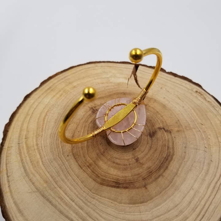 CHAKRA JEWELRY - Wholesale Cuff bracelet - Handmade Natural Crystal Heart Bracelet - Mother'S Day Gift8