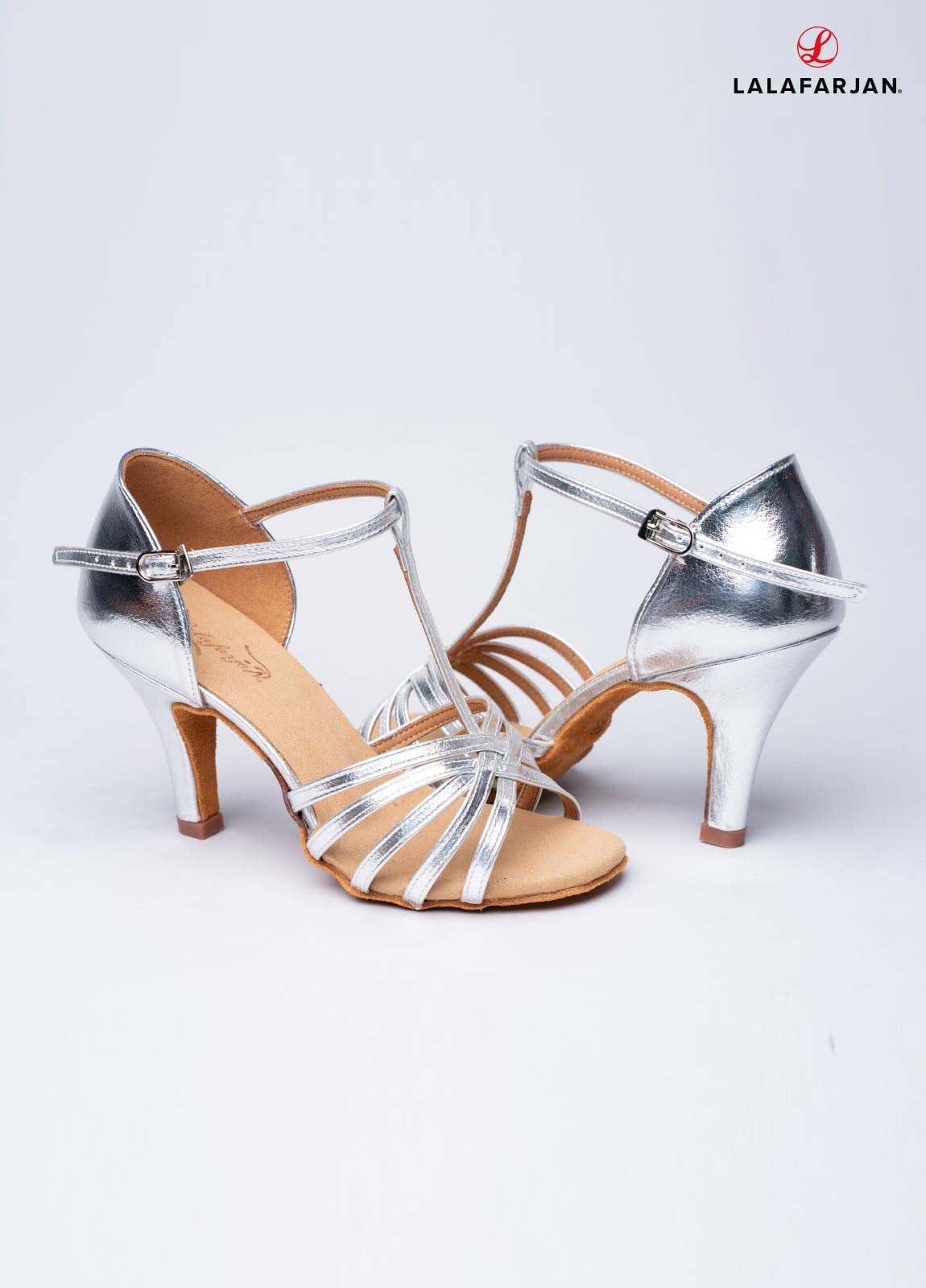 Lalafarjan & Lalafarjan GbR - Wholesale High Heels - Women's - Dance shoes - amber - silver - leather - stiletto - 8,5 cm2