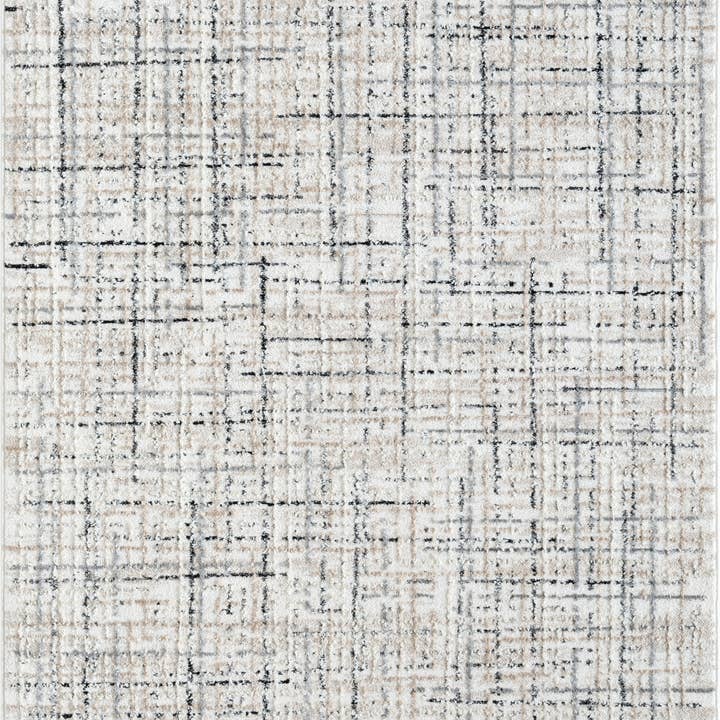 Abani Rugs - Wholesale Vloerkleed - Abani Viva VIV130A neutrale beige-grijze vloerkleed met crosshatch patroon