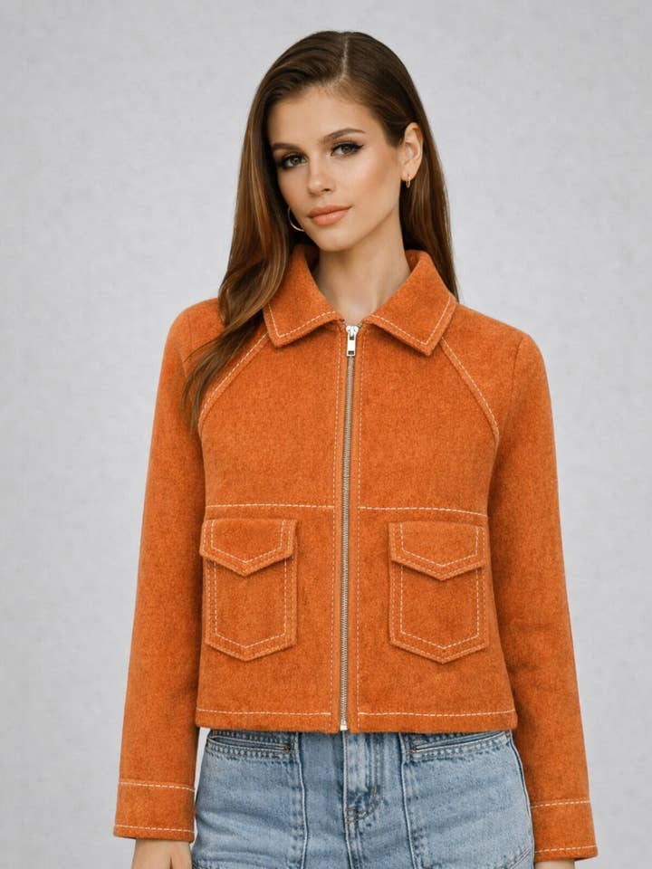 COLETE NIBA laranja por atacado de An'ge