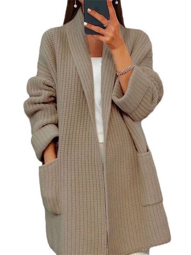 Miss Sparkling - Wholesale Cardigan - Women's - Knit cardigan with pockets