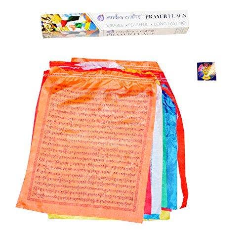 Mandala Crafts - Wholesale Banner - Tibetan Prayer Flag, Himalayan Lungta Windhorse Hanging Banner on a String for Decoration; by Mudra Crafts3