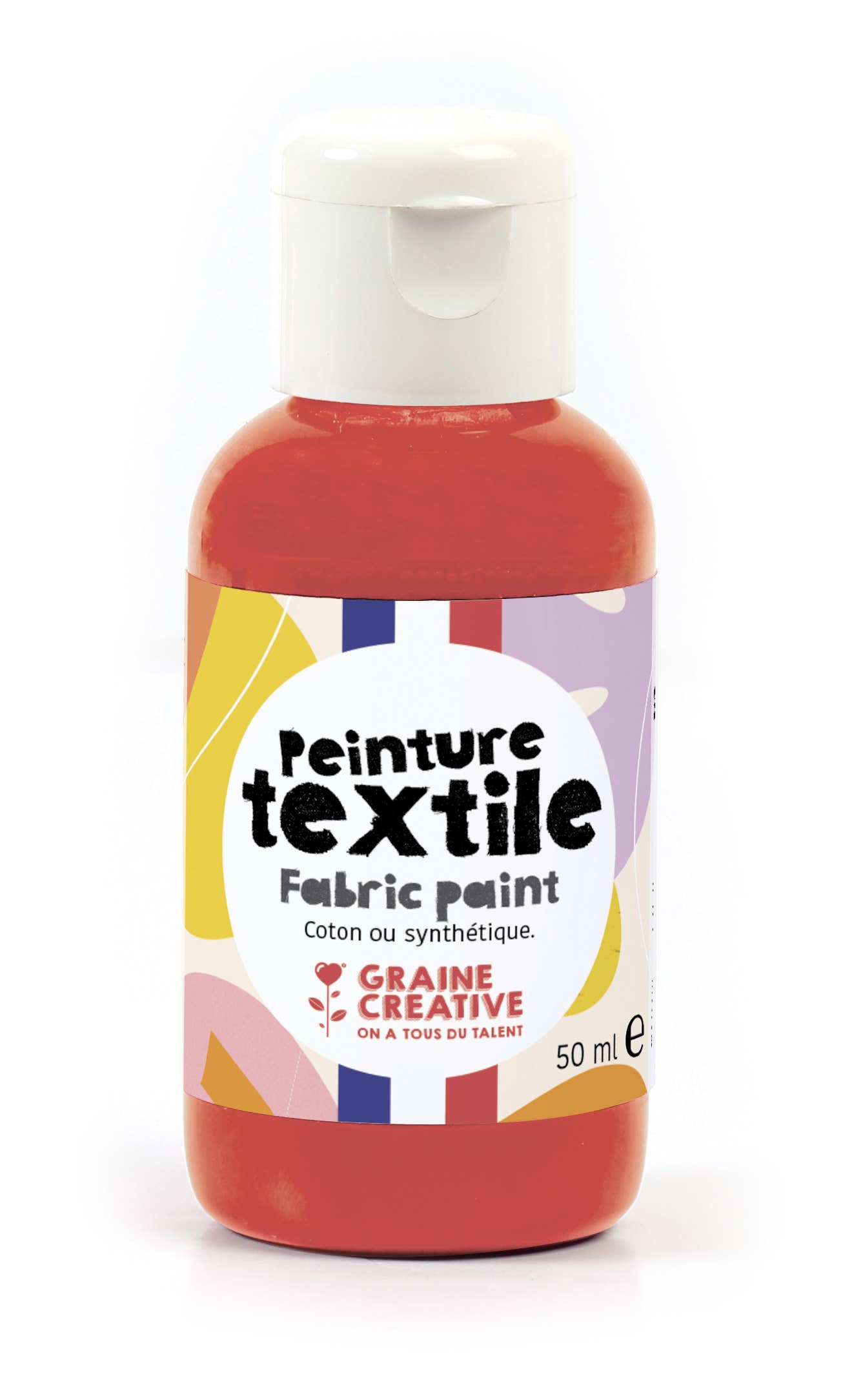 Graine Créative – Conjunto de pintura por atacado – Tinta têxtil vermelha 50 ml0