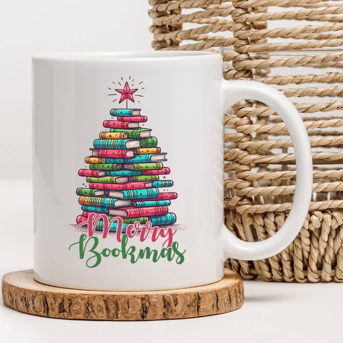 Merry Bookmas Mug for wholesale by KSquared Creation