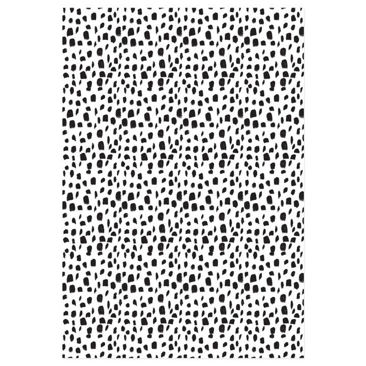 Missive – wholesale Flat wrap – Spotted Gift Wrap Sheets - Black1