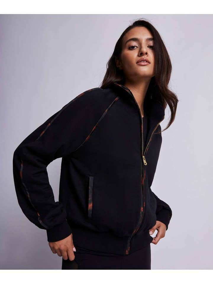 Sweatshirt noir zippé - LUZ X AUBADE pour la vente par LUZ COLLECTIONS