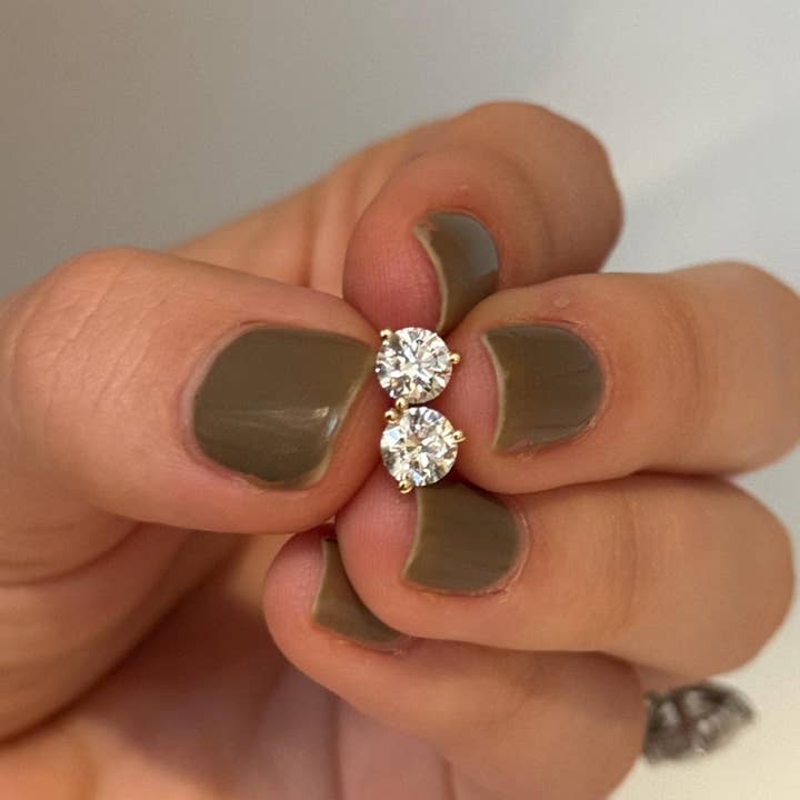 Elegant Jewels LLC - Wholesale Stud/Post Earrings - 1 CTW Round Lab Grown Diamond Stud Earrings 14K Gold
5