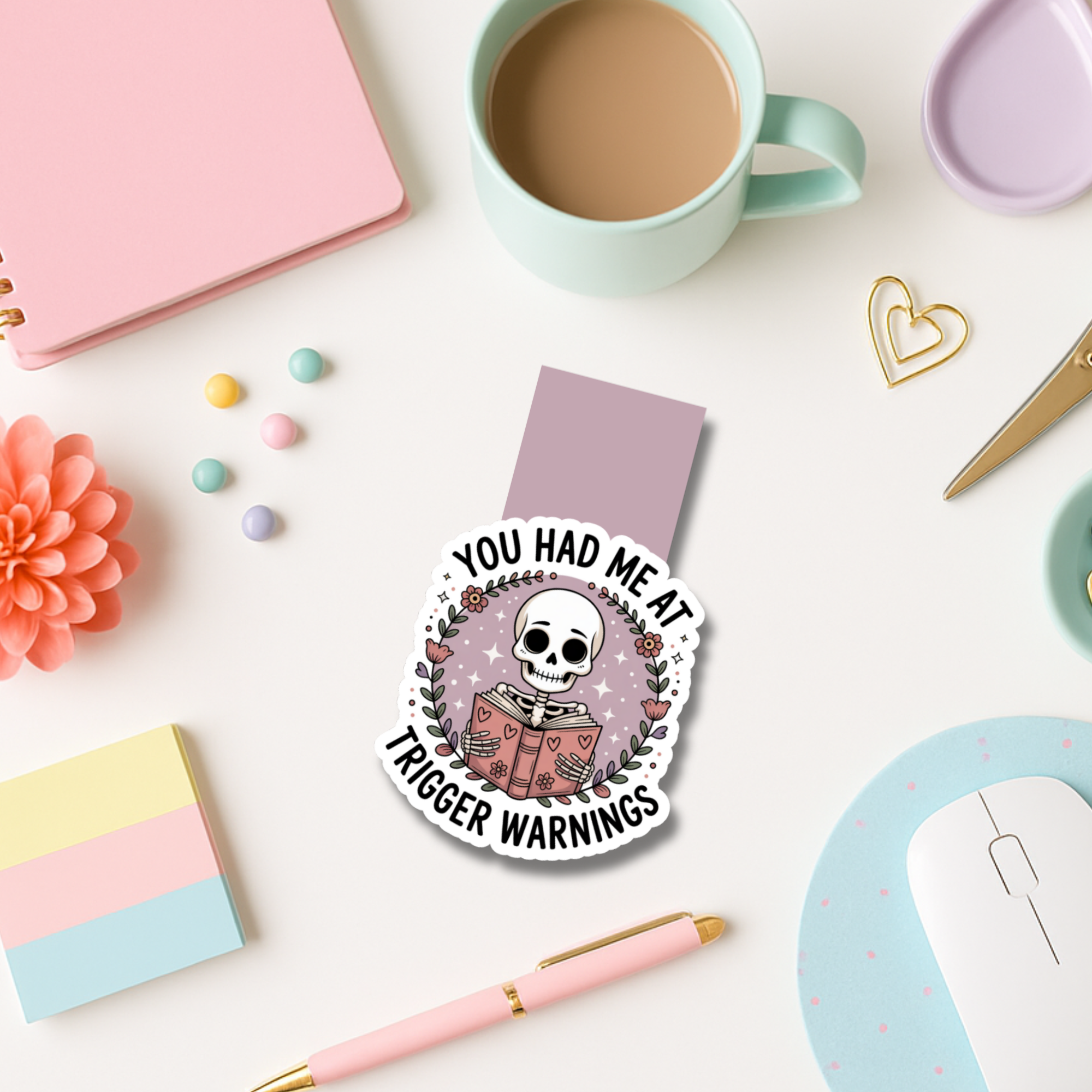 Auburn Row Design - Wholesale Bookmark - You Had Me at Trigger Warnings Magnetic Bookmark6