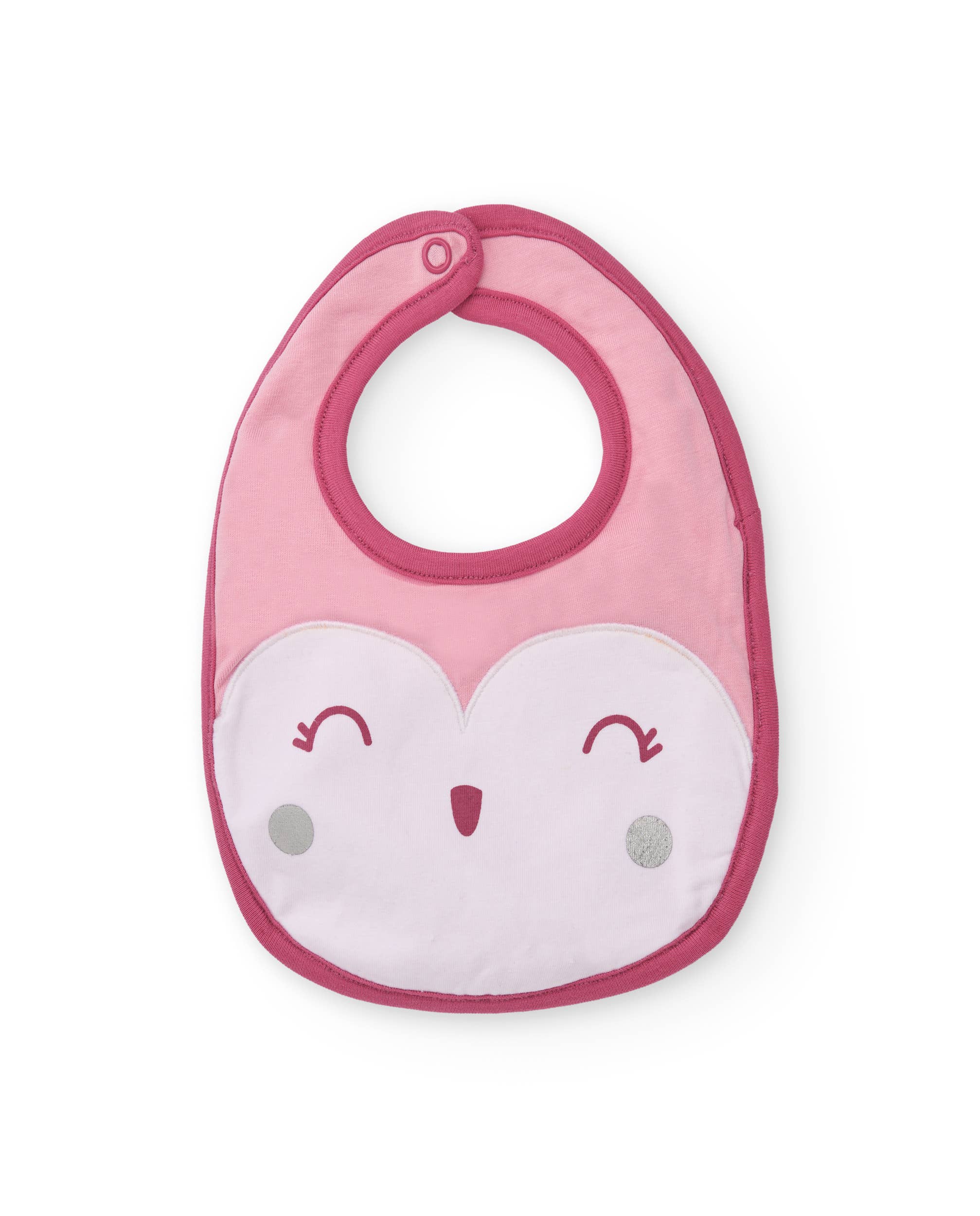 tuc tuc – wholesale Baby bib – baby – Set of two baby girl bibs in pink with animal prints2