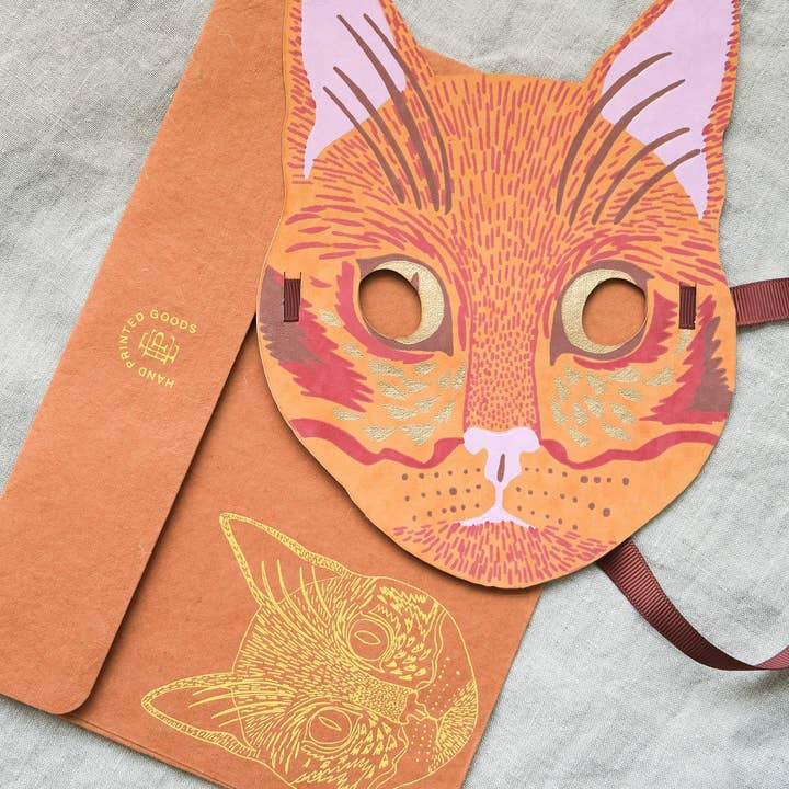 East End Press – wholesale Everyday greeting card – UK/EU: Cat Mask Greeting Card