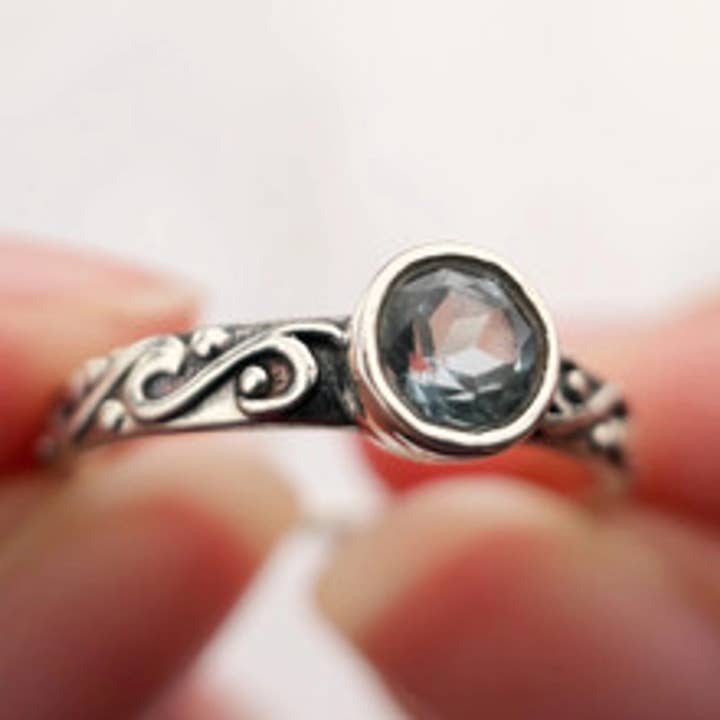 Blue Topaz size 4-10 CELTIC BUNDLE BOX for wholesale by Nugent Jewelry