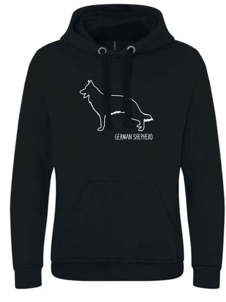 German Shepherd Outline Hoodie for wholesale by Pooch