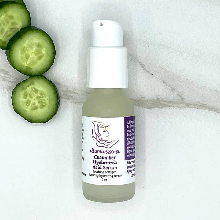 Cucumber Hyaluronic Acid Serum for wholesale by illuminessence organics