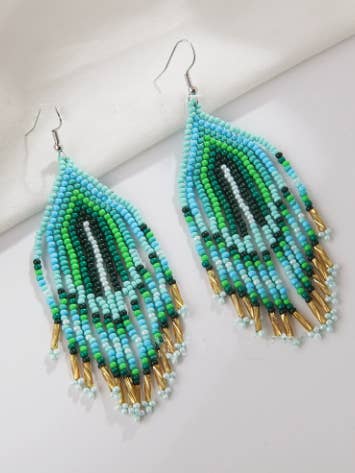 Boheme Vintage Gradient Kvast Øreringe| Håndlavet for engroshandel hos Whisper Mint