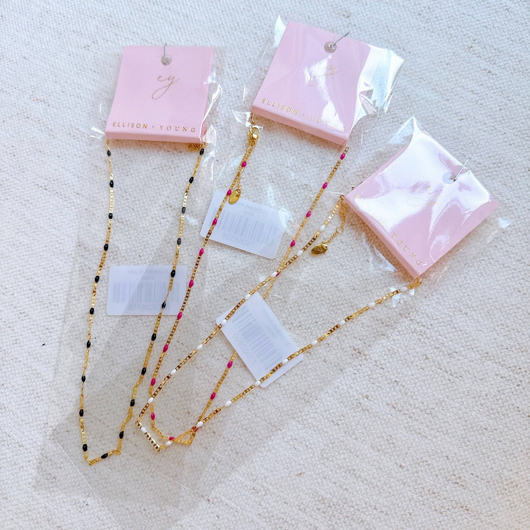 Ellison+Young - Wholesale Link & Chain Necklace - Color Pop Enamel Chain Necklace9