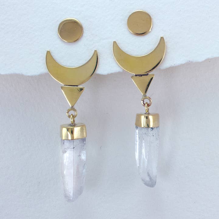 Moon Goddess Earrings for wholesale by dZi Handmade
