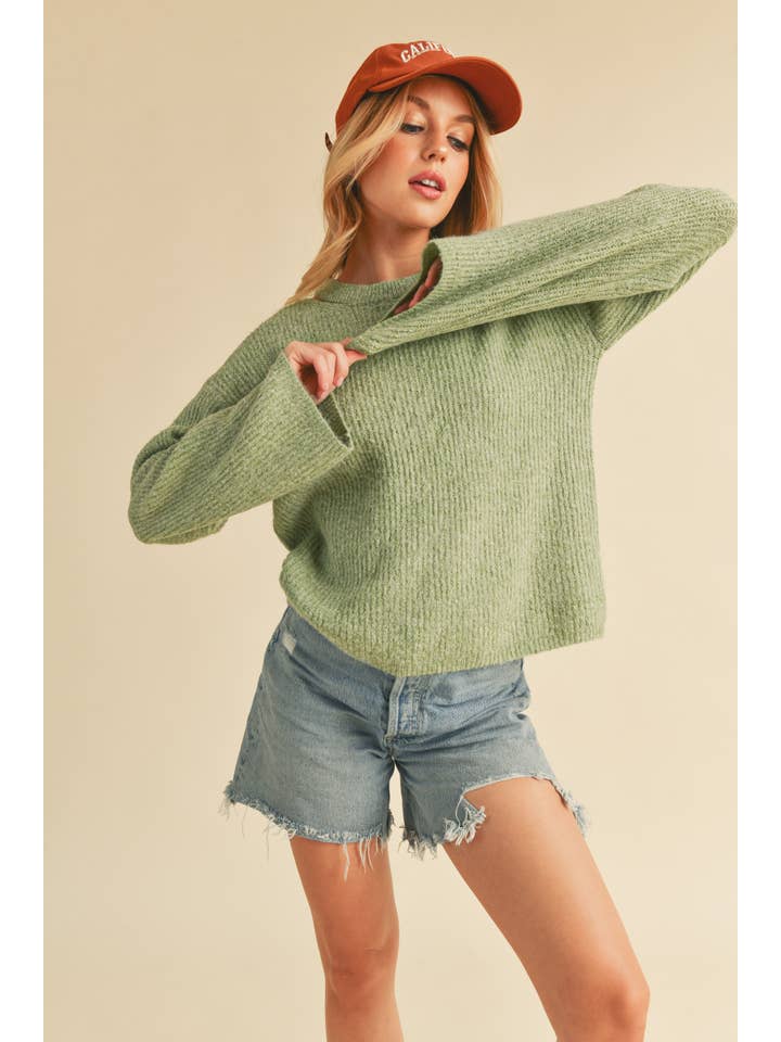 AEMI + CO - Wholesale Knit Sweater - Women's - 337BK Harlie Sweater 1