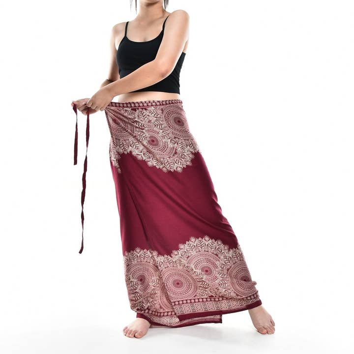 Bohotusk – wholesale Strandkläder – Dam – Bohotusk Röd Sol Storm Sarong Super Mjuk 150cm x 110cm