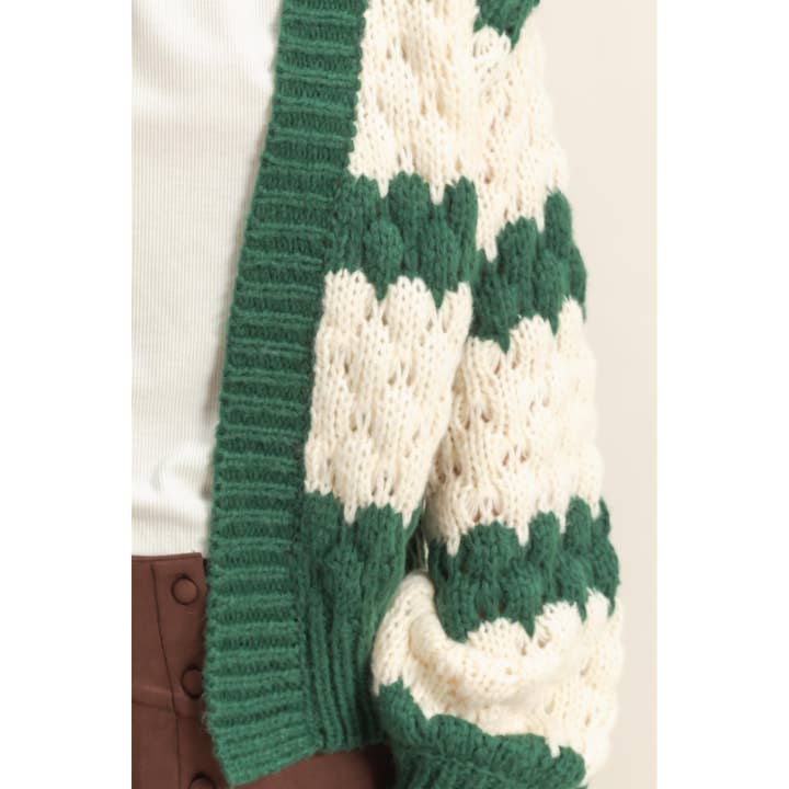 HYFVE - Wholesale Cardigan - Women's - Oversized Scallop Pattern Knit Cardigan7