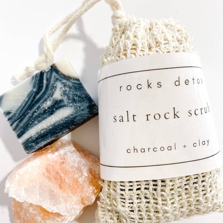 Rocks Detox - Wholesale Body Scrub/Exfoliant - Houtskool + Lichaamsscrub van klei